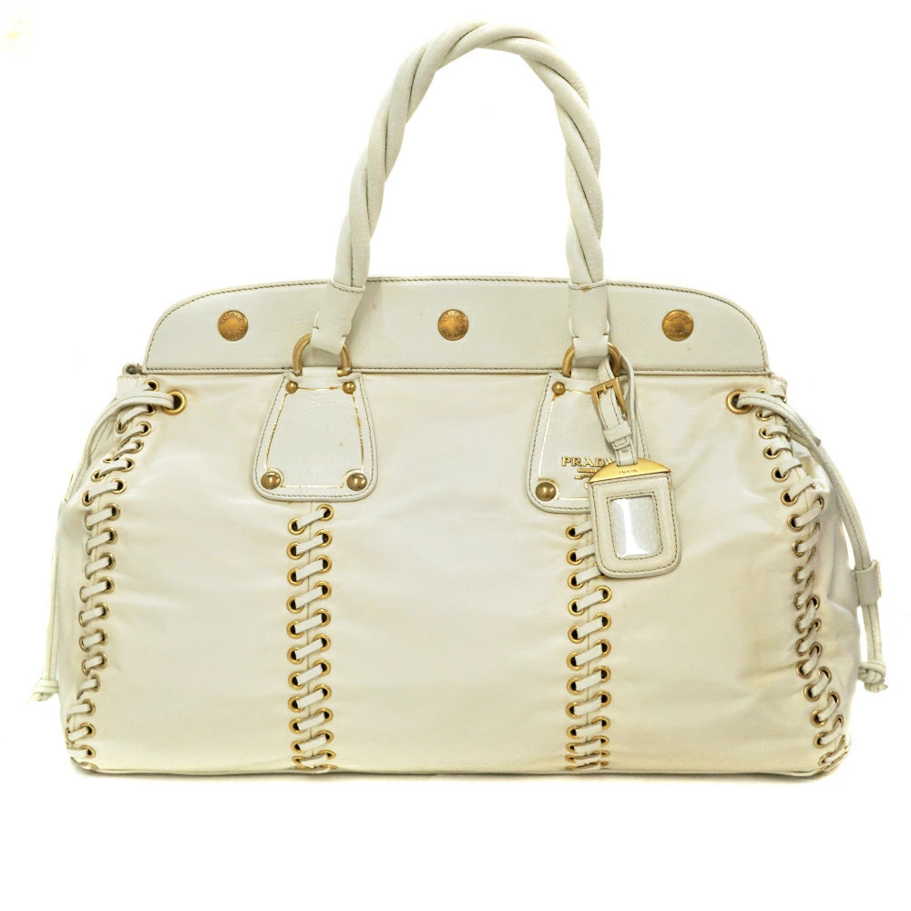 Prada handbag Ivory White leather